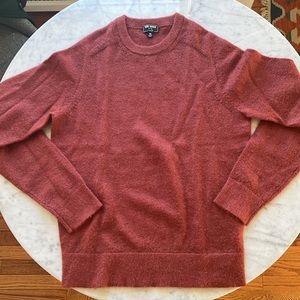 Todd Snyder: Brushed Italian Mohair Crew in Rust XS